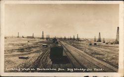 Looking West at Parkerton Station and Big Muddy Oil Field Glenrock, WY Postcard Postcard Postcard