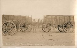 Old 10 Mule Team Borax Wagons Postcard