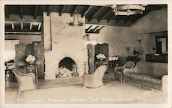 Lobby, Furnace Creek Inn California Willard Postcard Postcard Postcard