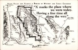 Death Valley and Vicinity, Region of Mystery and Scenic Grandeur Postcard