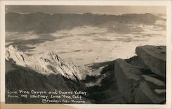 Lone Pine Canyon and Owens Valley from Mt. Whitney Postcard