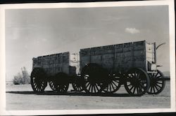 The original 20 mule borax wagon used for hauling borax out of Death Valley California Postcard Postcard Postcard