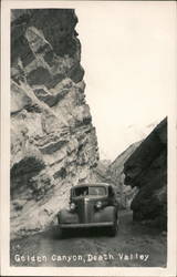 Driving Through Golden Canyon Postcard