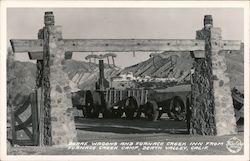 Borax Wagons and Furnace Creek Inn from Furnace Creek Camp Death Valley, CA Postcard Postcard Postcard