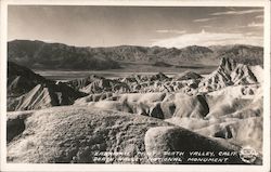 Zabriskie Point Death Valley California Postcard