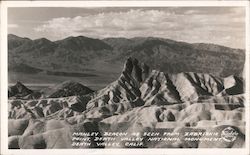 Manley Beacon as seen from Zabriskie Point, Death Valley National Monument, Death Valley, California Postcard Postcard Postcard