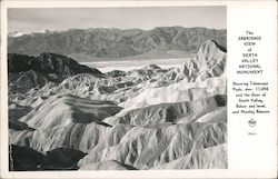 The Zabriskie View of Death Valley National Monument Postcard