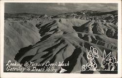 Looking Up Furnace Creek Wash Gateway to Death Valley Postcard