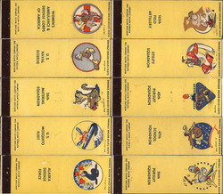 Lot of 10: Rare Walt Disney WWII Matchbook Covers Matchbook Cover Matchbook Cover Matchbook Cover