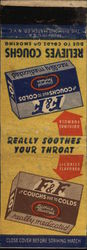 F & F Original Formula, Relieves Coughs Advertising Matchbook Cover Matchbook Cover Matchbook Cover