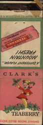 Clark’s Teabury Chewing Gum Advertising Matchbook Cover Matchbook Cover Matchbook Cover