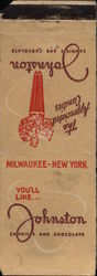 Johnston Candies and Chocolate Milwaukee, NY Advertising Matchbook Cover Matchbook Cover Matchbook Cover