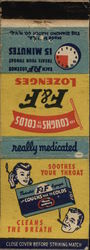 F & F Lozenges Advertising Matchbook Cover Matchbook Cover Matchbook Cover