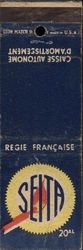 Selta Regie Francaise, Caisse Autonome D’Amortissement Matchbook Cover