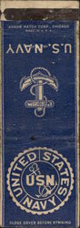 U.S. Navy Anchor Symbol, and Insignia Matchbook Cover