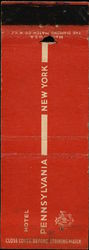 Statler Hotels. Hotels from Pennsylvania to New York Matchbook Cover