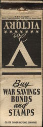 Saving Bonds and Stamps Matchbook Cover