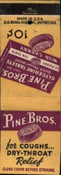 Pine Bros. Wild Cherry Glycerine Tablets Matchbook Cover