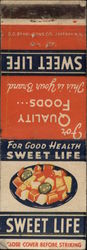 Sweet Life Foods, for Quality Foods, This is Your Brand Advertising Matchbook Cover Matchbook Cover Matchbook Cover