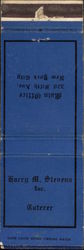 Harry M. Stevens, Caterer New York, NY Advertising Matchbook Cover Matchbook Cover Matchbook Cover