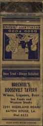 Brechter’s Roosevelt Tavern Matchbook Cover