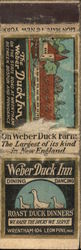 Weber Duck Inn Matchbook Cover