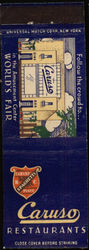 Caruso Restaurant, in the Amusement Center, World’s Fair Matchbook Cover