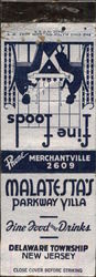 Malatesta's Parkway Villa Matchbook Cover