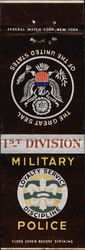 1st division Military Police Matchbook Cover