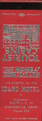 Idaho Motel, Tourist Cabins, Your Home Away From Home Grangeville, ID Hotels & Motels Matchbook Cover Matchbook Cover Matchbook Cover