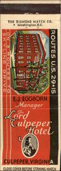 The Lord Culpeper Hotel Matchbook Cover