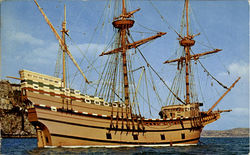 Mayflower Plymouth, MA Postcard Postcard