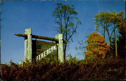 Camp Entrance, Camp Lutherlyn Postcard