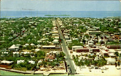 Aeriel View Of The Key West, Florida Postcard Postcard