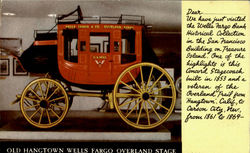 Old Hangtown Wells Fargo Overland Stag Postcard