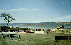 Town Pier And Beach Vineyard Haven, MA Postcard Postcard