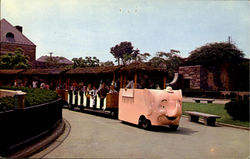 ELEPHANT TRAIN Philadelphia Zoo Postcard