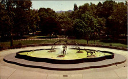 THE MORRIS FOUNTAIN Philadelphia Zoo Postcard