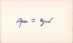 Spiro T. Agnew Autograph Political 