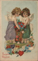 Valentine Greetings Cupid Postcard Postcard Postcard