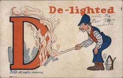 De-lighted Letter "D" Postcard