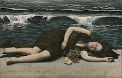 Afternoon Nap on the Sandy Beach Postcard