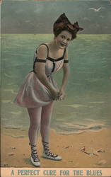 A Perfect Cure for the Blues Swimsuits & Pinup Postcard Postcard Postcard