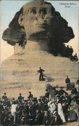 Visiting The Sphinx Egypt Africa Postcard Postcard Postcard