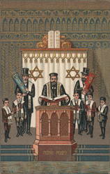 Rabbi at Temple Postcard