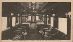 Burlington Lounge Car The Most Luxurious Traveling Living Room Postcard