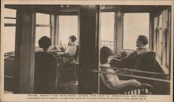 Travel Magic - New Burlington Lounge Cars Postcard