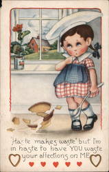 "Haste makes waste" Postcard