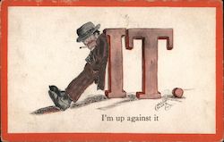 I'm Up against it Comic, Funny Postcard Postcard Postcard