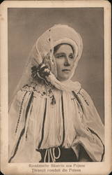 Woman in traditional ethic Roman dress Postcard